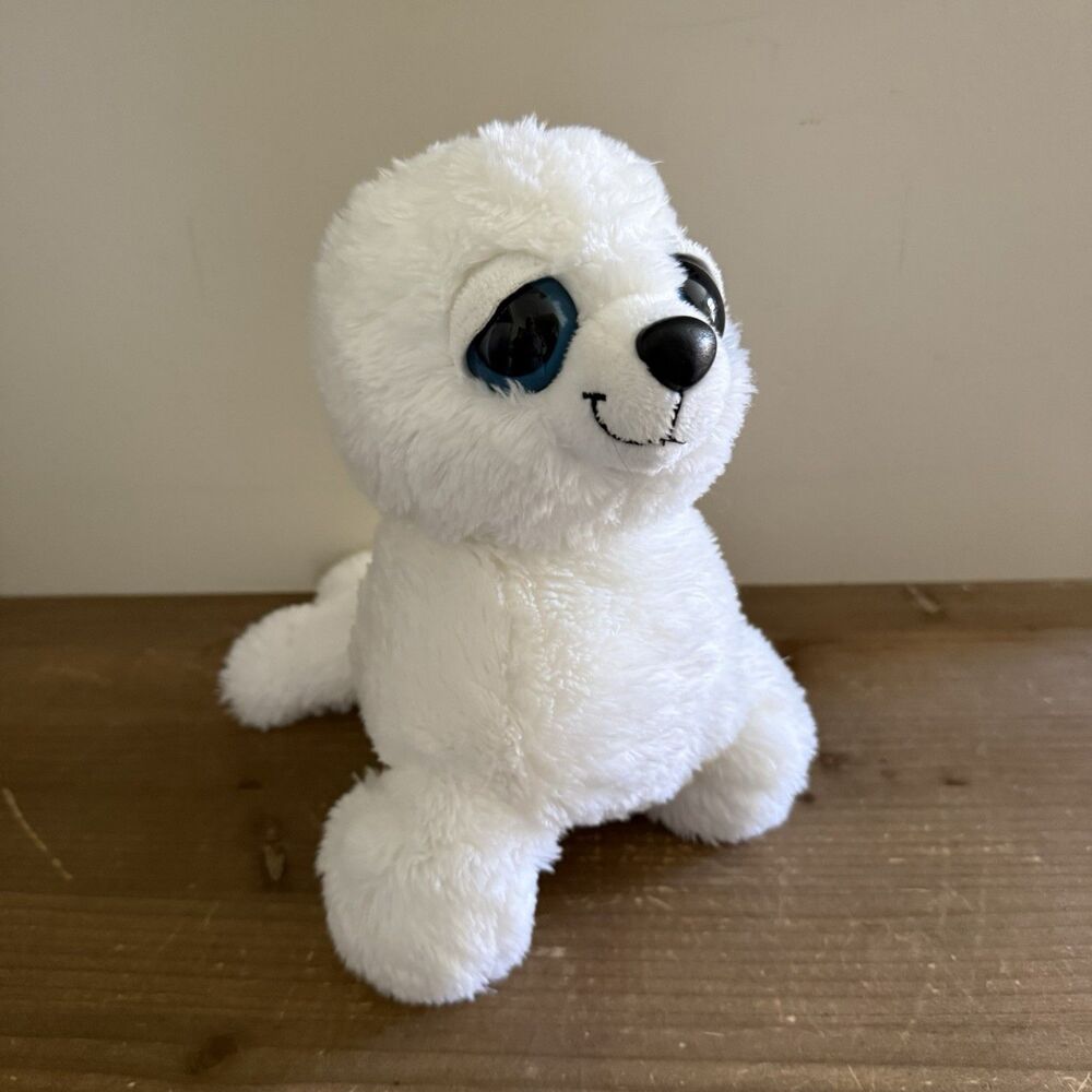 Aurora White Harp Seal Plush Stuffed Ocean Animal